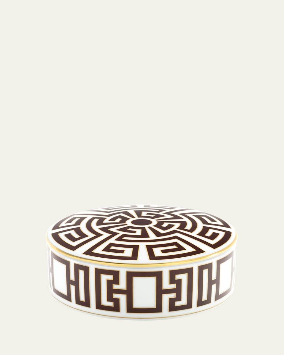 Labirinto Ebano Round Trinket Box